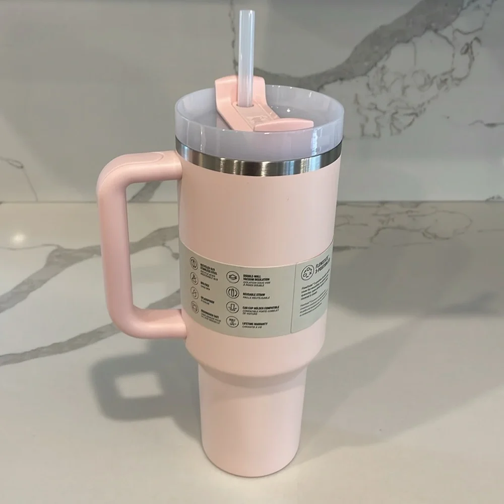 Stanley - BLOOM (light pink) - 40 oz. Flowstate Quencher H2.0 Tumbler - NWT!